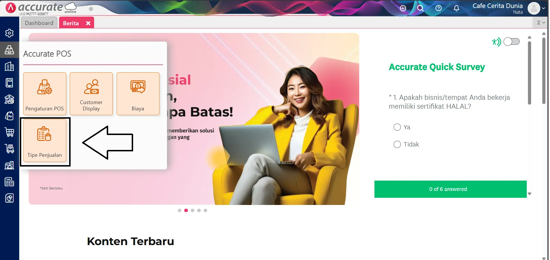 6 Cara Melakukan Transaksi di Accurate POS Dengan Tipe Penjualan